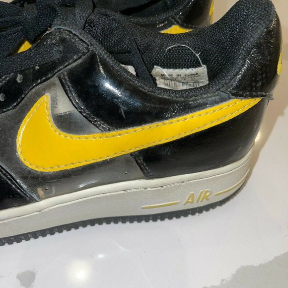 INVISIBLE BLACK/YELLOW NIKE SNEAKERS sz8 JG 5